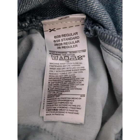 Gap High Rise Wide Leg Trouser Jeans Medium Wash 100% Cotton Size 6 / 28R - Picture 8 of 9